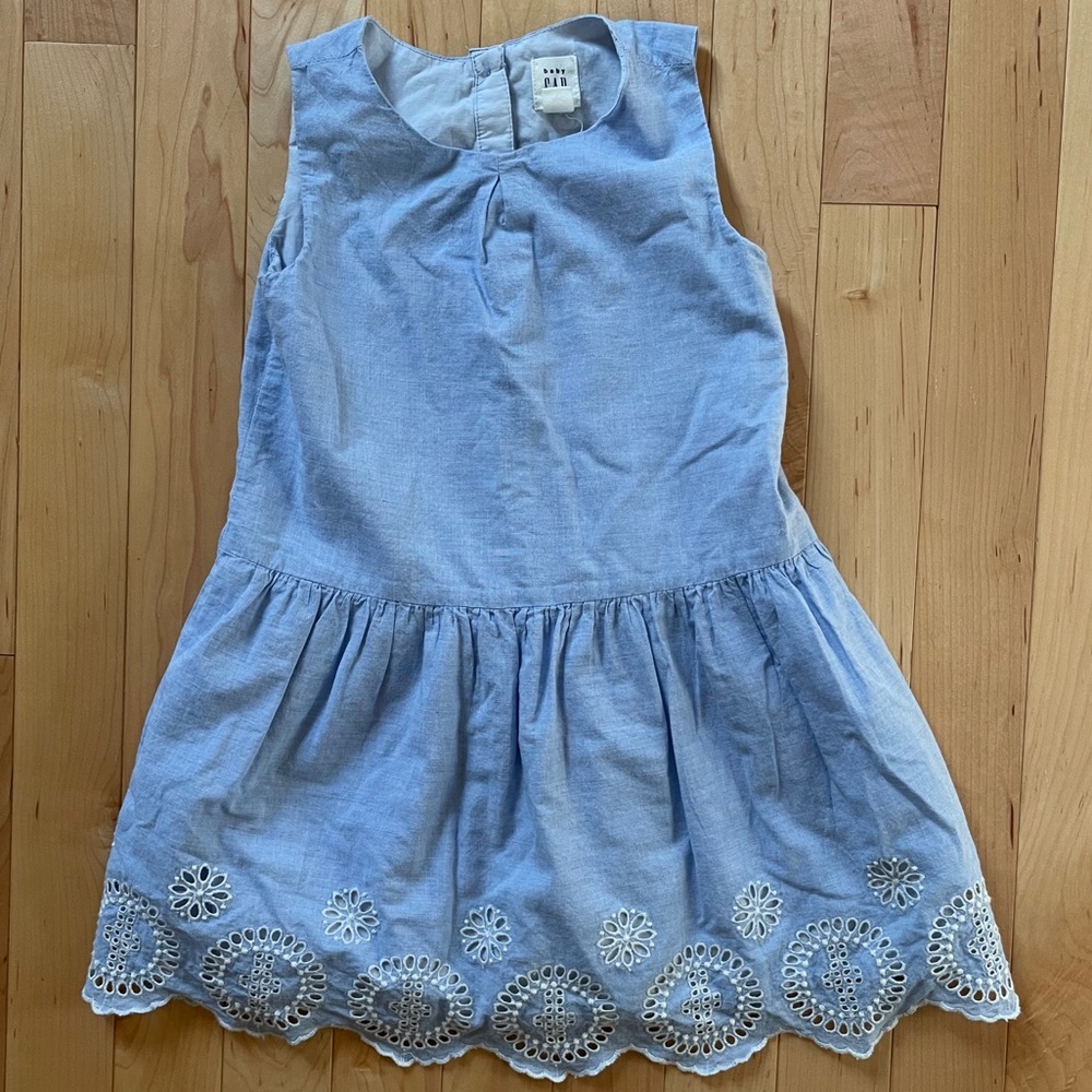 Baby Gap Cotton Eyelet Hem Dress 3T